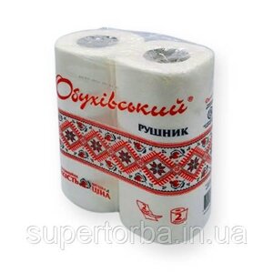 Папірний рушник целюлоза 2-х шаровий "Обухівський" 2 рул/уп.