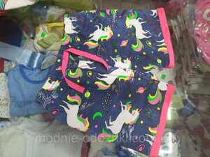 Літні дитячі шорти для дівчинки бавовна кармани 92 - 140