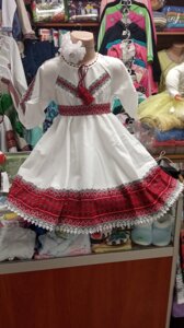 Сукня для дівчинки Домоткане Вишиванка з фатиновим під'юпником нар. 98 - 146