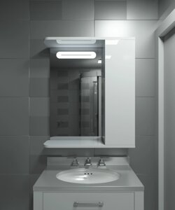 Шафа-дзеркало з LED підсвічуванням ШК600/2 двері прав