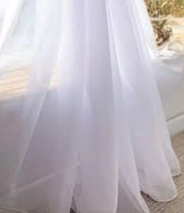 Тюль шифон білий на стрічці готовий 4 м в залу в Києві від компанії "Тюль гардина" интернет-магазин