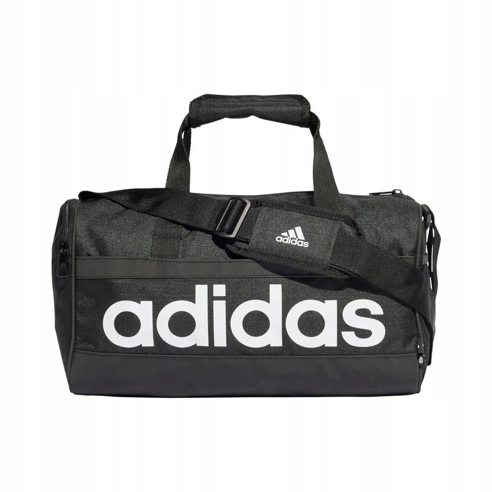 Adidas спортивна сумка поліестер з логотипом шкільна через плече тренувальна чорна лінійна Ht4744 розмір Xs від компанії MyHome - фото 1