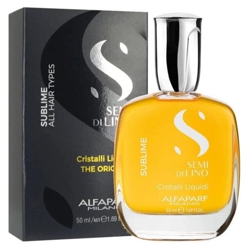 Alfaparf Semi Di Lino Diamante Cristalli Liquidi 50 мл блискучий засіб Sublime рідкий олійний кристалік для волосся від компанії MyHome - фото 1