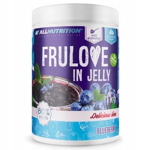 Allnutrition Frulove у желе фружелина ягідний желеподібний десерт 1000г блакитна ягода 1кг безцукровий джем фітнес від компанії MyHome - фото 1
