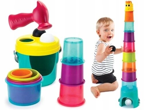 B-kids сортер Giraffe Tower Xl 1164702n жирафові кульки пірамідка 1164702n. від компанії MyHome - фото 1