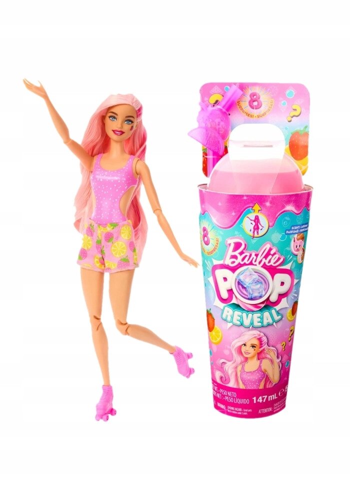 Barbie Pop Reveal соковиті фрукти лимонад з полуниці Hnw40 лялька серія фруктового соку Hnw41 від компанії MyHome - фото 1