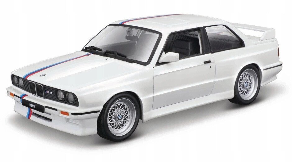 Bmw M3 E30 1988 1:24 біла модель Bburago 18-21100 від компанії MyHome - фото 1