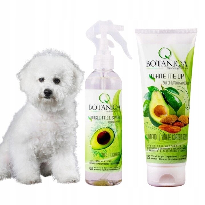 Botaniqa White Me Up Sweet Almond & Avocado шампунь для собаки 250мл спрей без заплутування волосся від компанії MyHome - фото 1