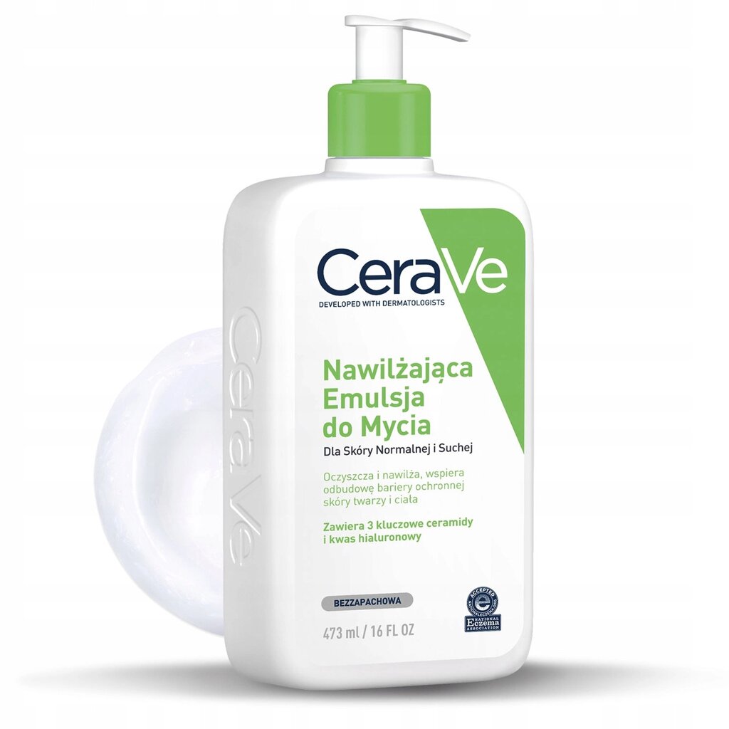 Cerave зволожуюча емульсія для миття 473 мл для нормальної сухої шкіри від компанії MyHome - фото 1