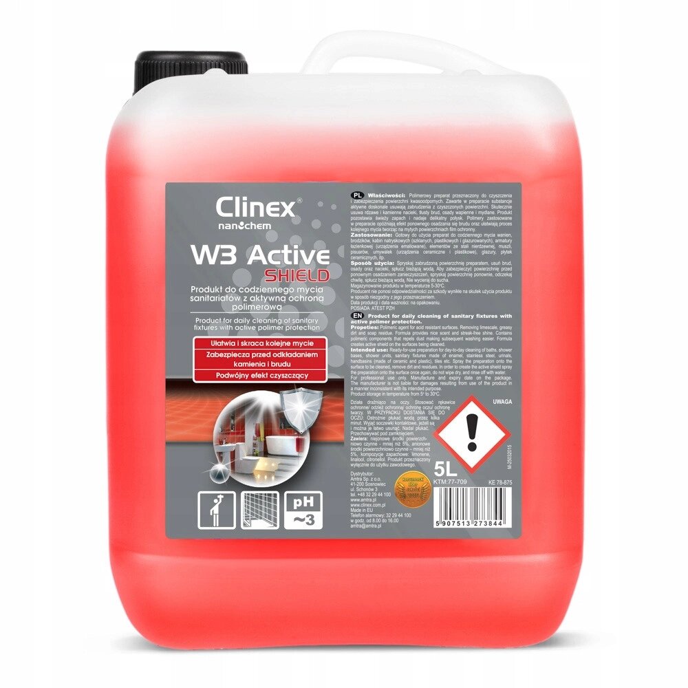 Clinex W3 Active Shield 5l рідина для сантехніки від компанії MyHome - фото 1