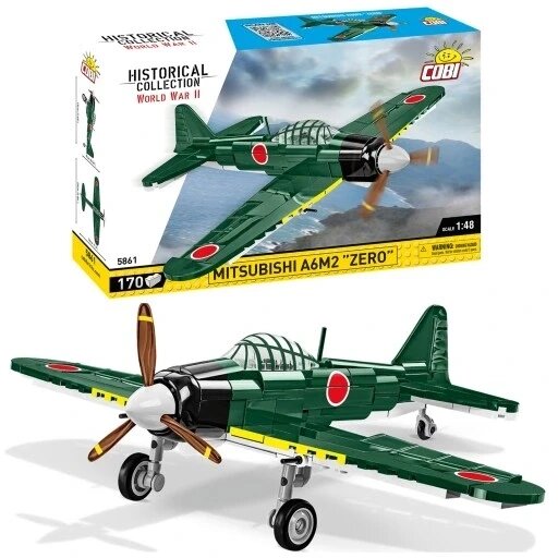 Cobi 5861 Blocks Mitsubishi A6m2 Zero Airplane Ww2 військовий винищувач 170 El. від компанії MyHome - фото 1