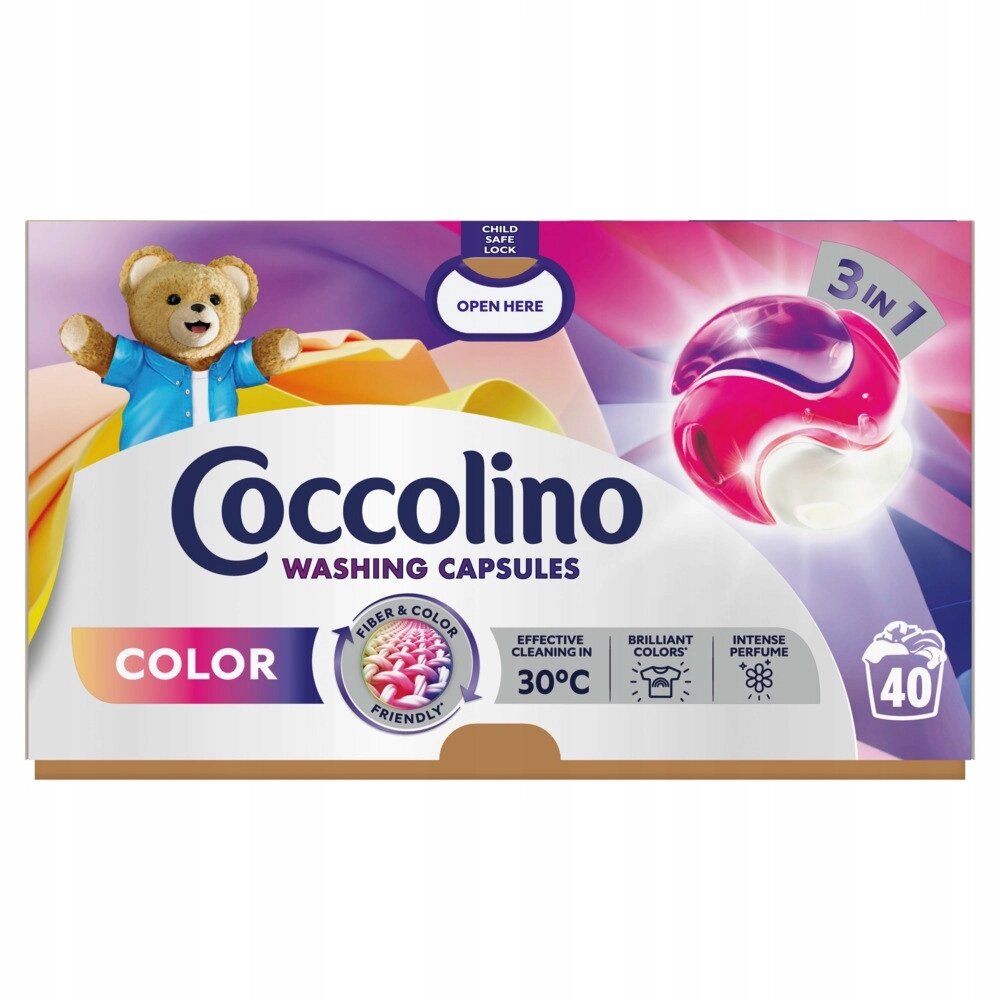 Coccolino Care капсулі 3в1 для прання кольорових тканин 692 г (40 прань) кольоровий шт. від компанії MyHome - фото 1