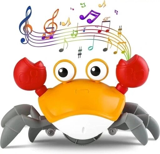 Crab Interactive Context Crawling інтерактивний краб зі звуком жовтий Kontext 3039. від компанії MyHome - фото 1