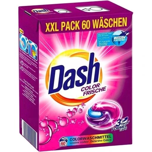 Dash Color Frische капсули для прання кольорових речей 3в1 60шт німецькі для прання кольорового білизни від компанії MyHome - фото 1