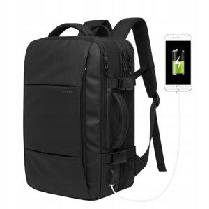 Рюкзак для ноутбука 4kom 17,3" для перевезення в салоні літака як ручна поклажа вмісткий чорний мандрівний саквояж