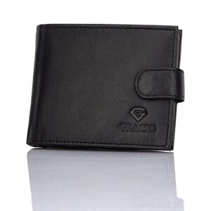 Набір з 2 шт. "gracio чоловічий гаманець з натуральної шкіри чорний Grc-01-gdd-rfid мужній чоловічий на подарунок