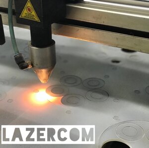 Лазерна різка силікону 2 мм, виготовлення силіконових прокладок 2 мм