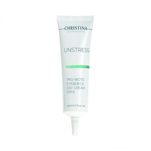 Щоденний крем пробиотик для шкіри навколо очей і шиї SPF8 Unstress TN Christina
