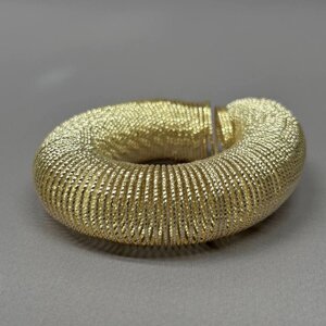 Основа для каблучки пружина Ø20 мм, довжина 13 см - світле золото 18К