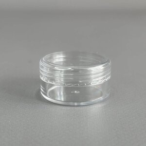 Баночка для зберігання Ø37 мм, h -19 мм, об'єм - 10 мл - прозора