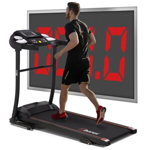 Бігова доріжка ABARQS BZ-40 Black до 110 кг – складна електрична, дисплей, пульсометр