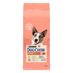 Dog Chow Active сухий повнораціонний корм для дорослих активних та робочих собак, з куркою 14 кг
