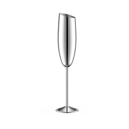 Келих для шампанського Maestro 200 мл срібний із нержавіючої сталі REMY-DECOR