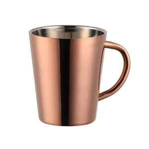 Кружка чашка з подвійними стінками 300 мл. рожеве золото з нержавіючої сталі для чаю кави REMY-DECOR