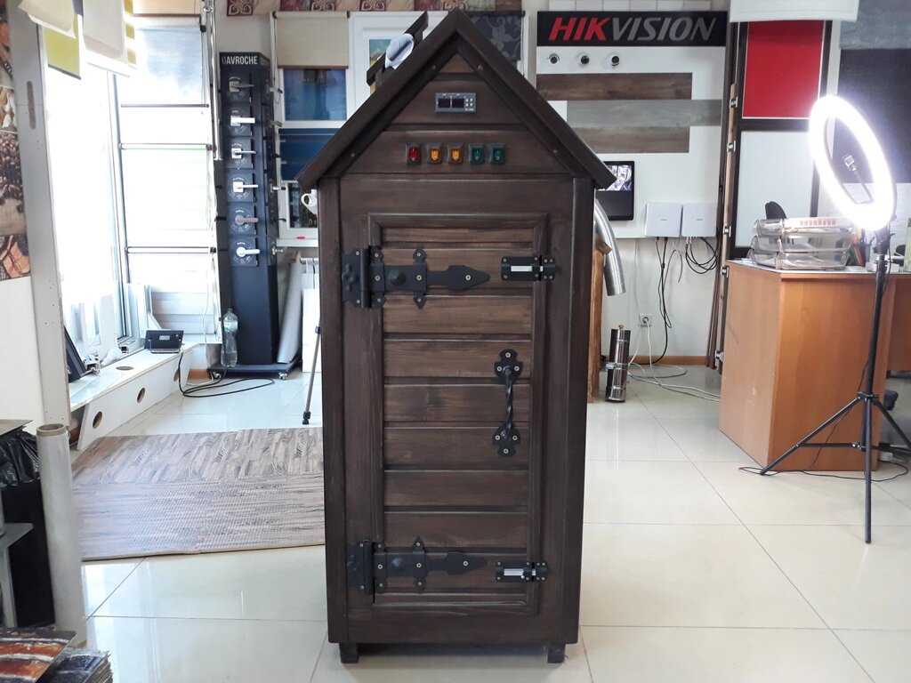 Електрична коптильня Сімейна 2.0 обшита нержавійкою. від компанії Древ Трест - фото 1