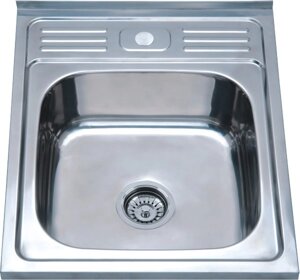 Накладна кухонна мийка з неіржавкої сталі Platinum 5060 Сатин 0,7