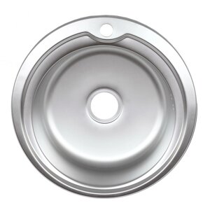 Врізна кухонна мийка з неіржавкої сталі Platinum 510 Сатин 0,8