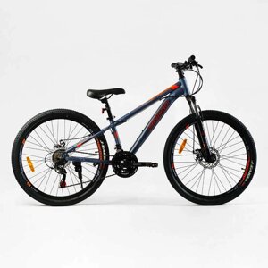 Велосипед Спортивний CORSO «PRIMO» 26" дюймів рама алюмінієва 13, обладнання SAIGUAN 21 швидкість, зібран на 75%1/