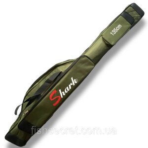 Чохол для вудлищ 3 відділення Shark під котушку 135см.