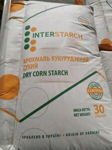 Крохмаль кукурудзяний, сухий в/г, мішки 30 кг