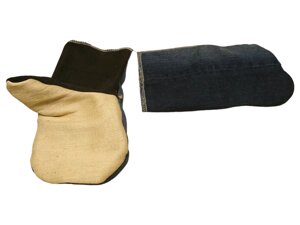Рукавиці робочі комбіновані джинсова тканина з брезентовим подвійним наладонником