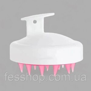 Щітка-масажер для миття голови Comair White&Pink