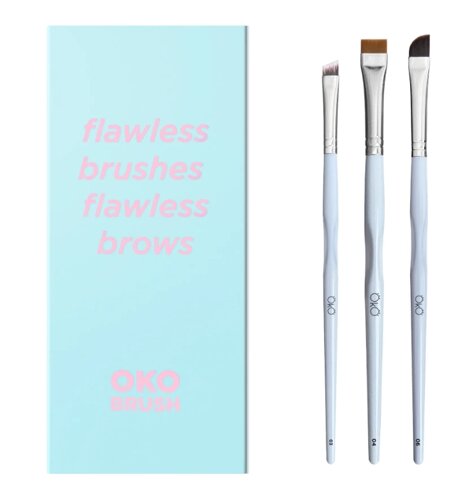 Oko, Набір пензликів "Flawless Brushes Flawless Brows"3,4,6)