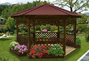 Дерев'яна шестигранна альтанка "Класик"