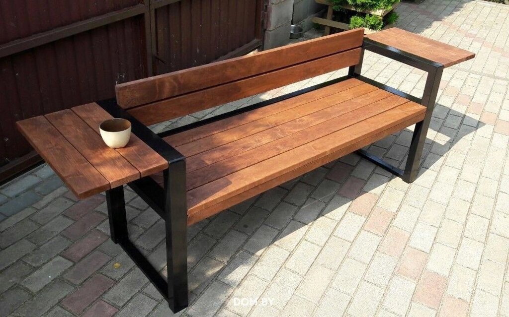 Скамья GoodsMetall в стиле ЛОФТ 1400х450х400 ЛС26 ##от компании## GoodsMetall - ##фото## 1