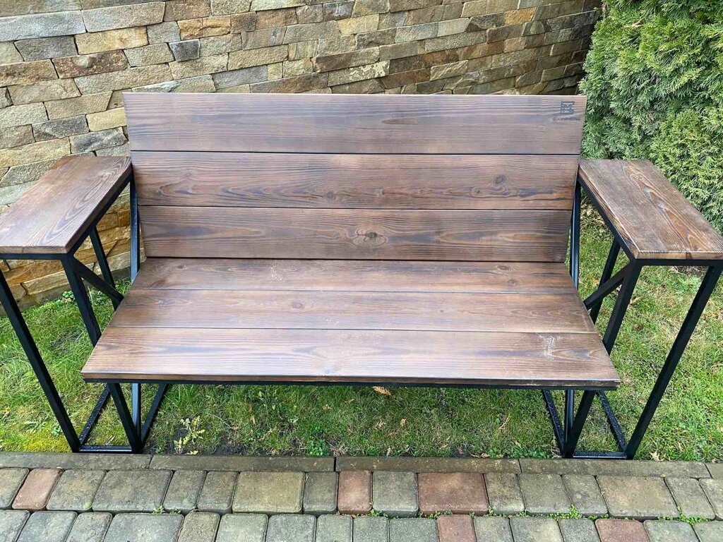 Скамья GoodsMetall в стиле ЛОФТ 1600х450х450 Диво ##от компании## GoodsMetall - ##фото## 1