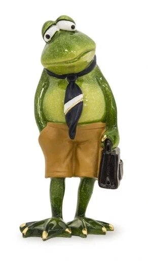 Figurine жаба з портфелем збентежена робота 17x8 см Статуетка Бренд Європи від компанії Euromarka - фото 1