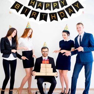 З днем народження гірлянда чорна GALAXY NO. 660494