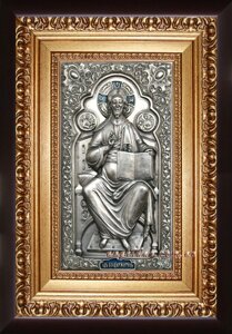Ікона Ісуса Христа "Спаситель на престолі"22х30, сріблення)