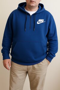 Теплий худі великого розміру 6хл. В чорному кольорі. З капюшоном.