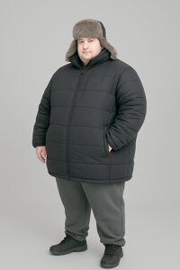 Чоловіча зимова куртка великого розміру. Подовженна