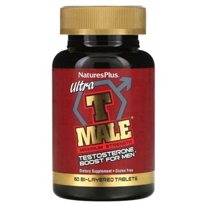Підвищення тестостерону для чоловіків. Ultra T-Male, Testosterone Boost for Men, Nature's Plus, максимальна сила, 60