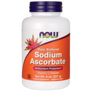 Аскорбат натрію, Sodium Ascorbate, NOW Foods, буферизований порошок, 227 г