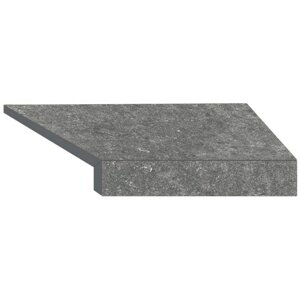 Кутовий Г-подібний елемент бортової плитки Aquaviva Stellar Grey, 600x345x50(20) мм (правий/45°