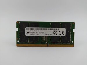Оперативна пам'ять для ноутбука sodimm micron DDR4 8gb PC4-2133P (MTA16ATF1g64HZ-2G1a2) б/в