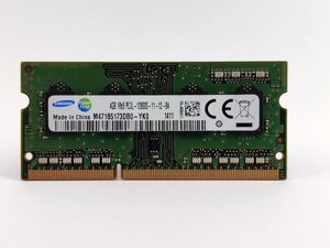 Оперативна пам'ять для ноутбука sodimm samsung DDR3l 4gb 1600mhz PC3l-12800S (M471B5173DB0-YK0) б/в